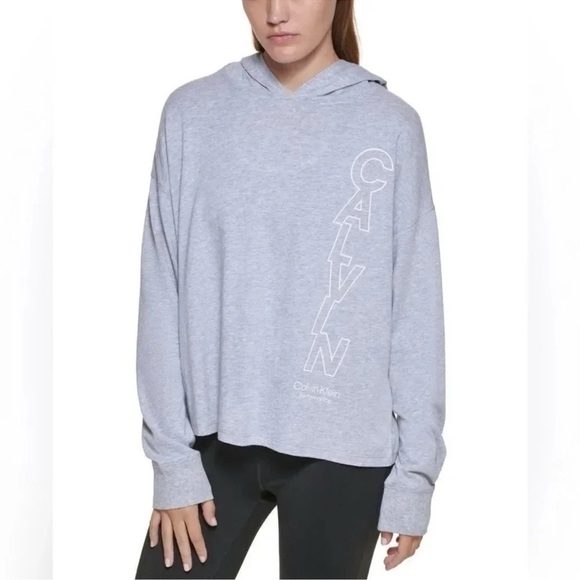 Calvin Klein Performance Tops - Calvin Klein Performance Outline Logo Hoodie